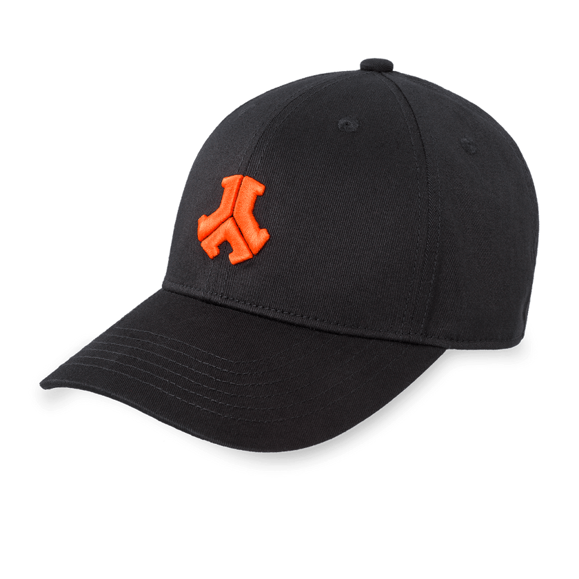 206. Baseball cap Orange Logo black - Defqon.1 Festival Store