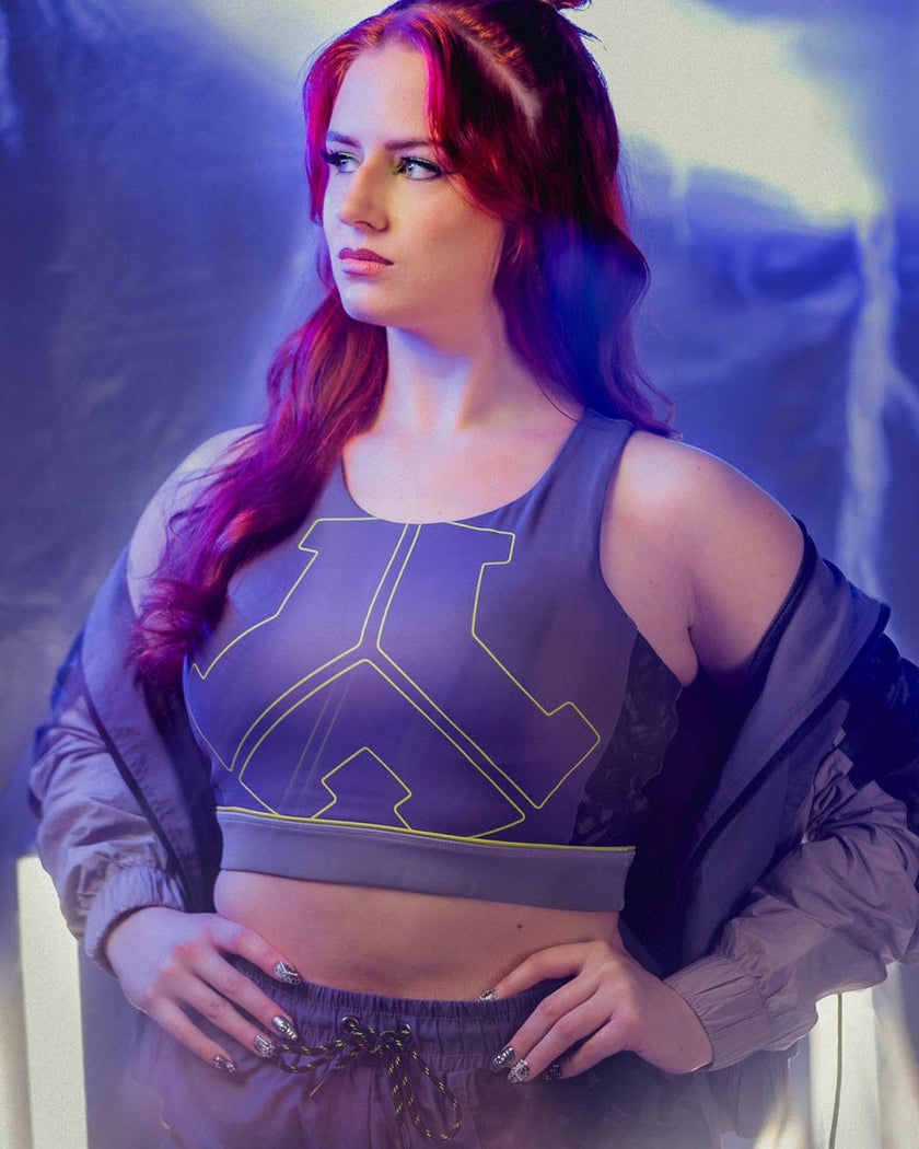 133. Sport top Pattern purple - Defqon.1 Festival Store