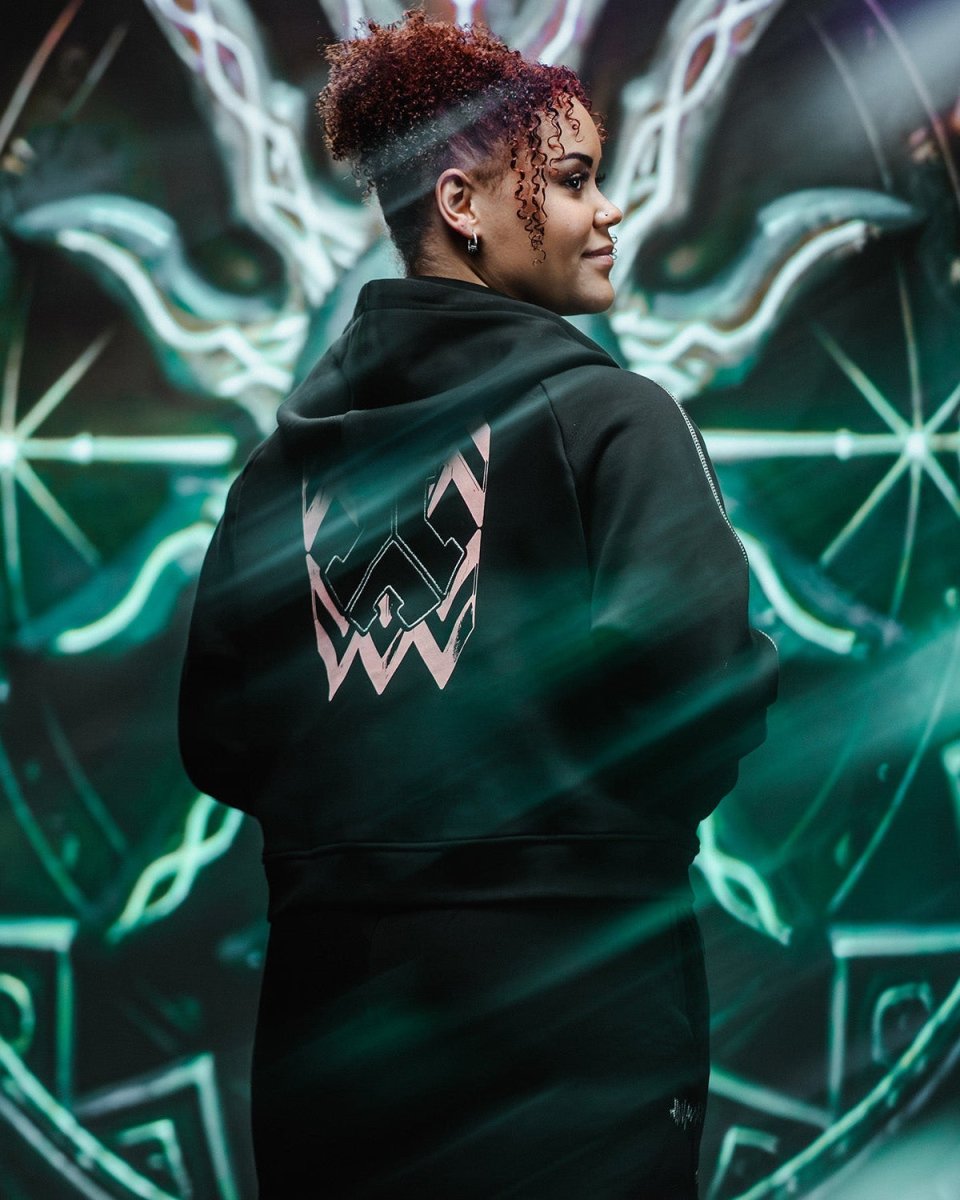 Defqon.1 Cropped Zip Hoodie Black | Hardstyle Hoodie