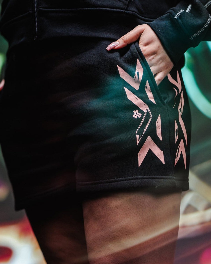 180. Jogging Shorts black/peach - Defqon.1 Festival Store