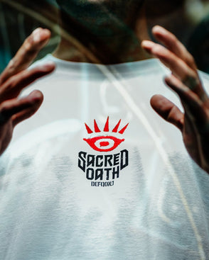 018. T-shirt Sacred Oath Off-white oversized fit image