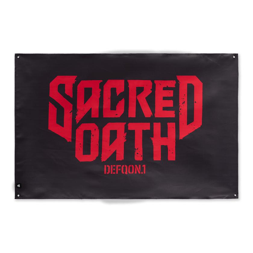 246. Flag Sacred Oath Double Sized black red - Defqon.1 Festival Store