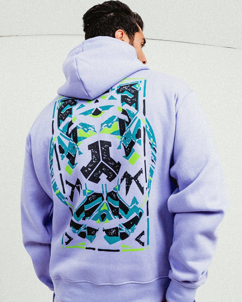 053. Hoodie Colleidoscope Lila boxy fit - Defqon.1 Festival Store