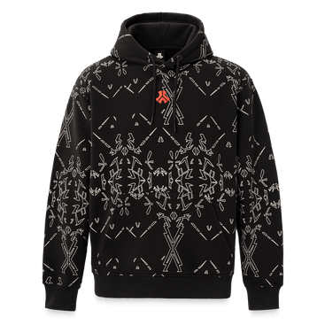 065. Hoodie All-over Black boxy fit image