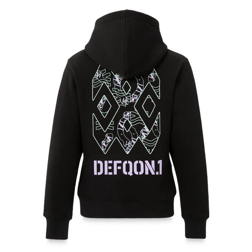 155. Hoodie Lilac/Black boxy fit - Defqon.1 Festival Store