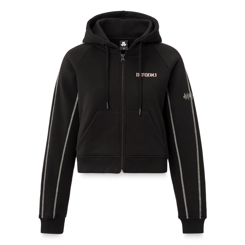 150. Hooded zip Peach boyfriend cropped fit - Defqon.1 Festival Store