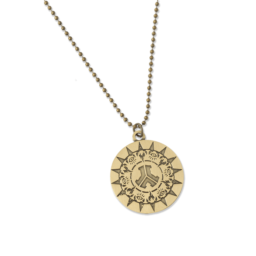 290. Necklace Sacred Oath round gold - Defqon.1 Festival Store