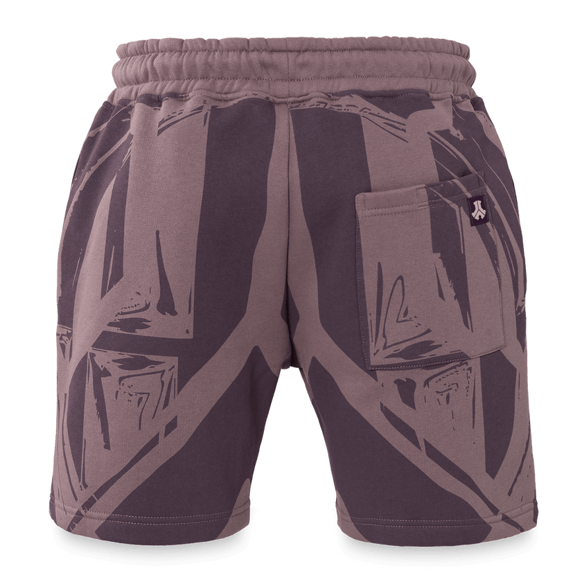 090. Jogging shorts Big Print mauve - Defqon.1 Festival Store