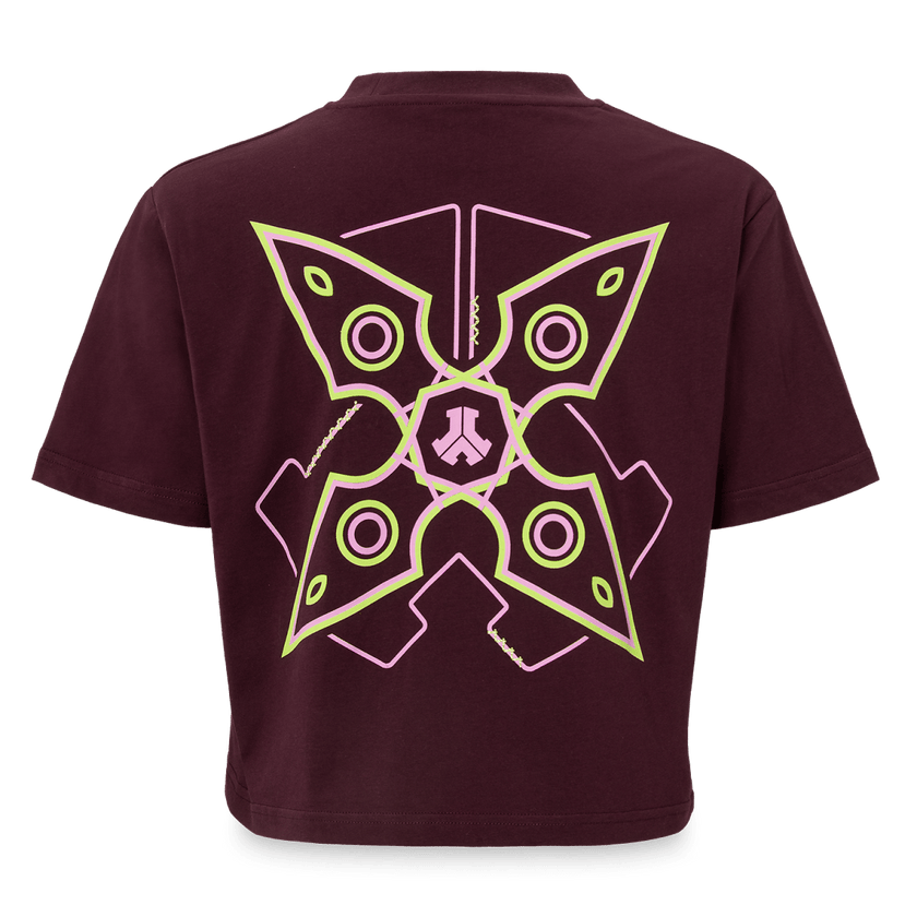 109. Cropped Short Tee pink/wine - Defqon.1 Festival Store