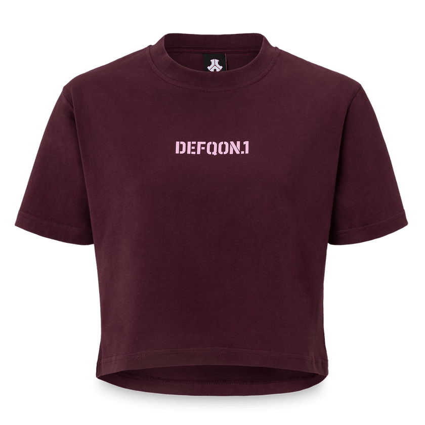 109. Cropped Short Tee pink/wine - Defqon.1 Festival Store