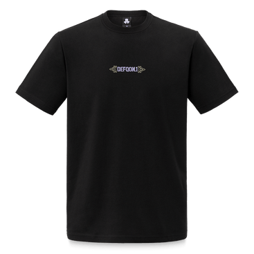 032. T-shirt Black/yellow oversized fit image