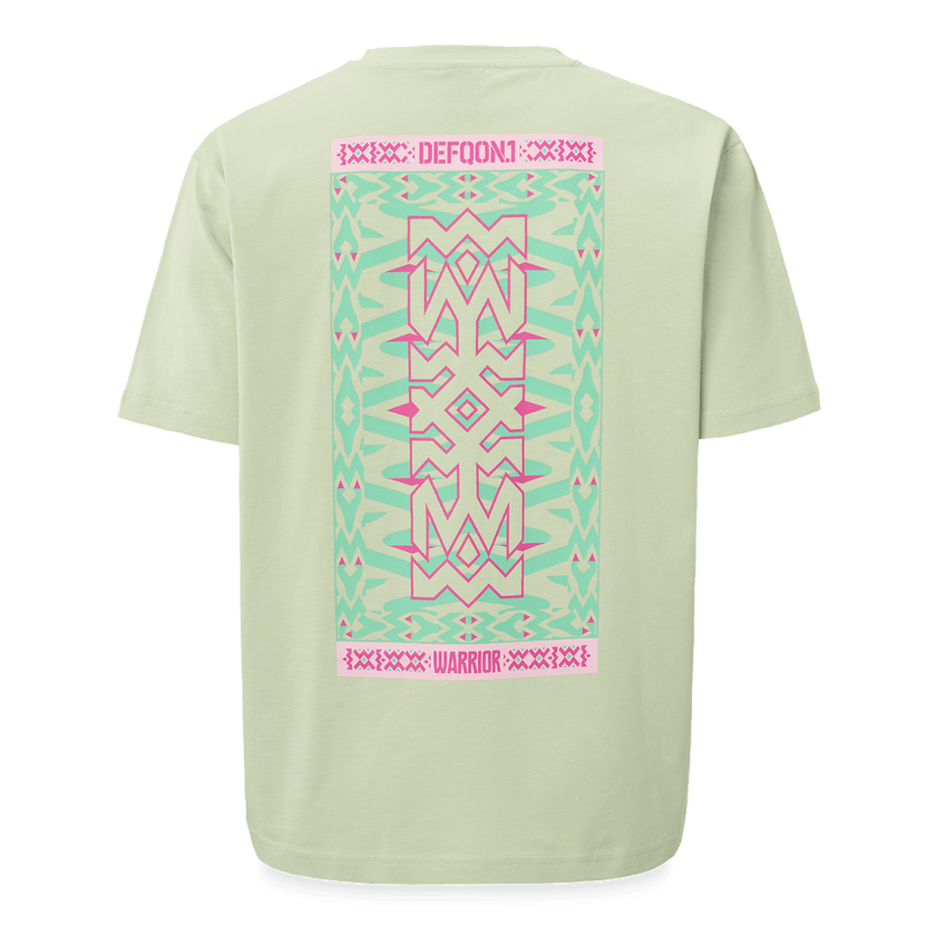 107. T-shirt backprint Lime/Pink boyfriend fit - Defqon.1 Festival Store